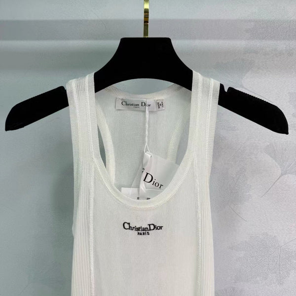 Dior 25 White Silk Tank Top