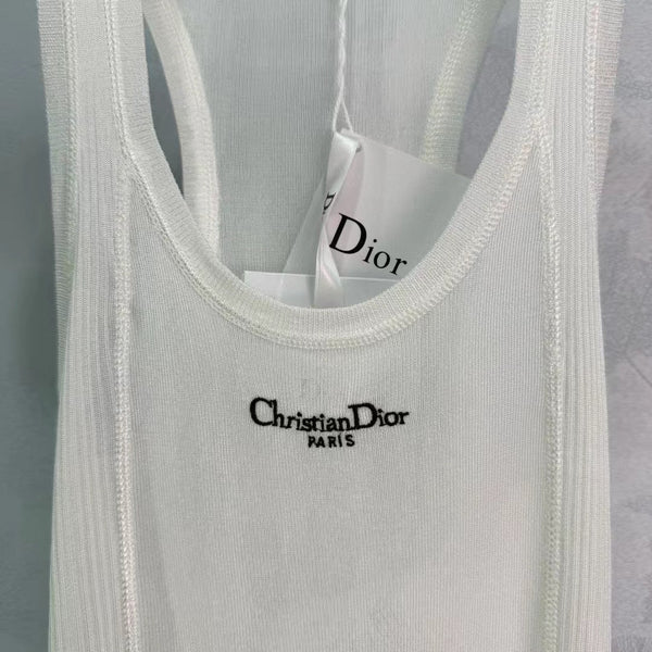 Dior 25 White Silk Tank Top