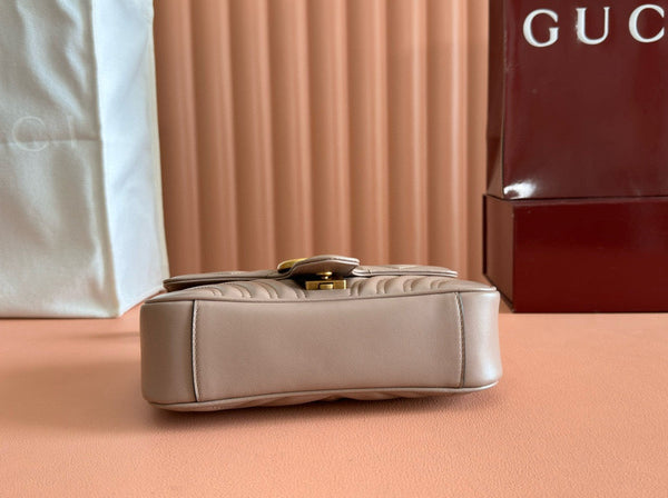 GC Marmont Matelassé Bag Nude Leather