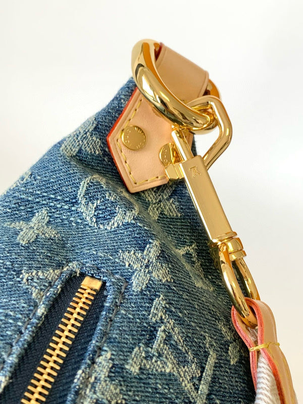 LV High-rise Bumbag Denim Blue Montage-coated Canvas