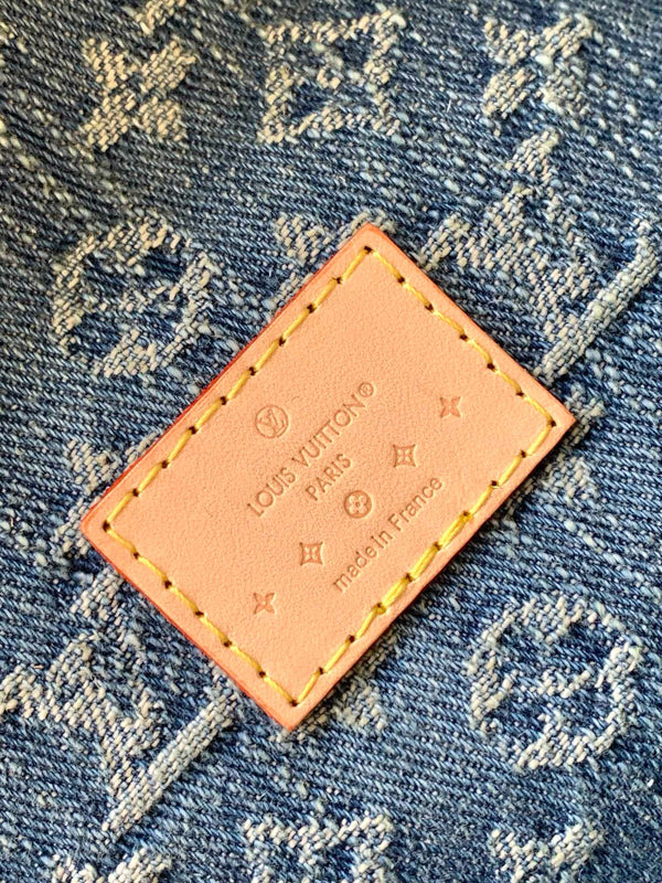 LV High-rise Bumbag Denim Blue Montage-coated Canvas