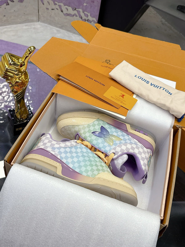 LV Skate Sneaker Rainbow Cowhide and Mesh Fabric