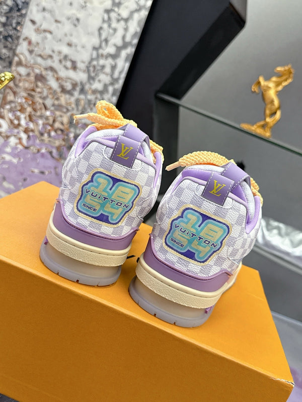 LV Skate Sneaker Rainbow Cowhide and Mesh Fabric