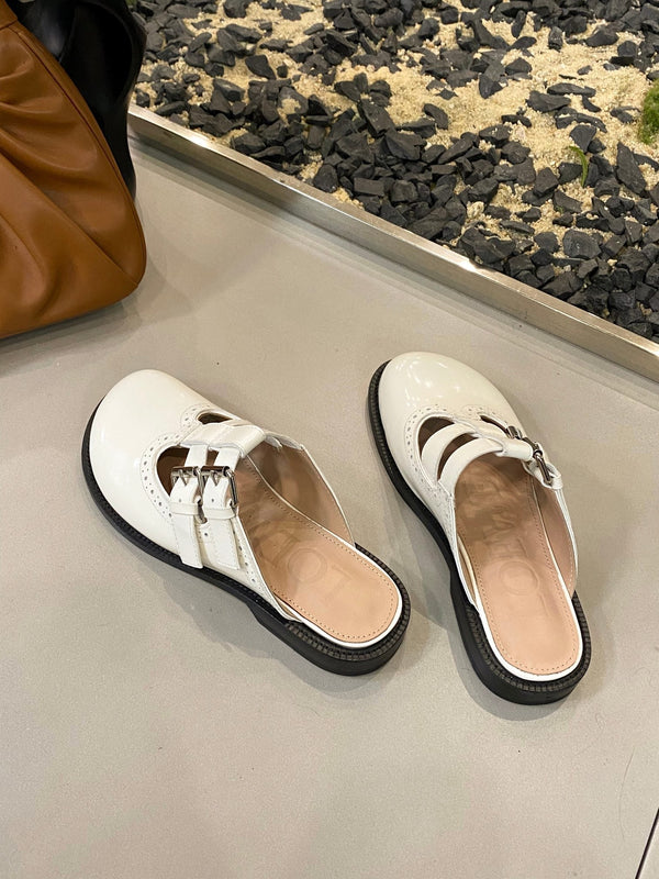 Loewe Campo Mary Jane Mule Multicolor Cowhide