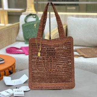 Chloe Summer Banana Bag 33cm Summery Raffia