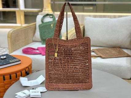 Chloe Summer Banana Bag 33cm Summery Raffia