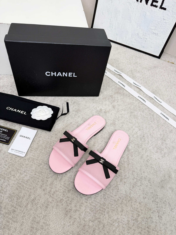 Chanel Bow Sandals in Mesh
