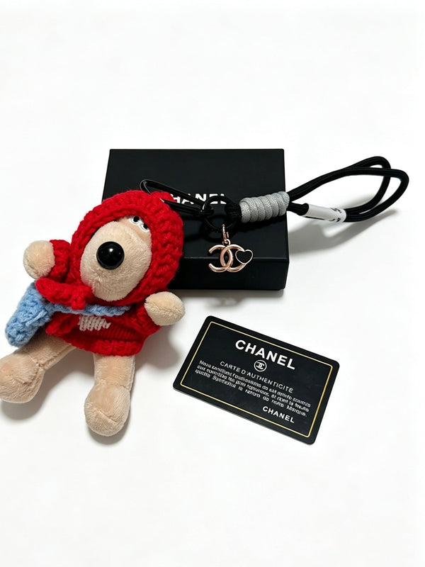 CC Red Mix Beige Teddy Bear Charm