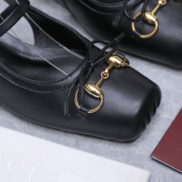 GG 26s Slingback Pumps Gold Hardwar Calfskin