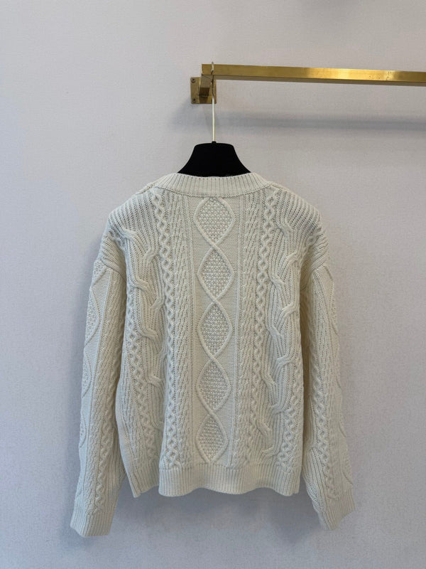 CE 2026 Cable-knit Crewneck Sweater Wool 433565