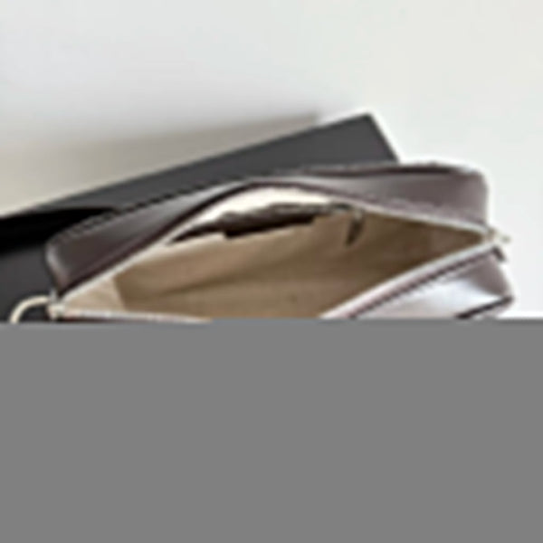 BV 25 Small Intrecciato Camera Bag 24.5cm Deep Brown Cowhide HW