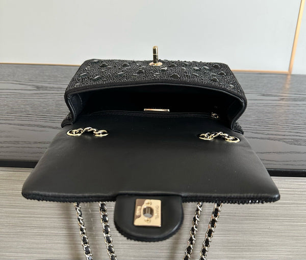 CC 2026 Bag 21cm Strass Leather