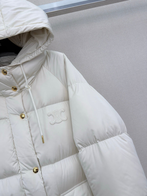 CE 2026 Hooded Mid-Length Jacket Nylon Down 430240