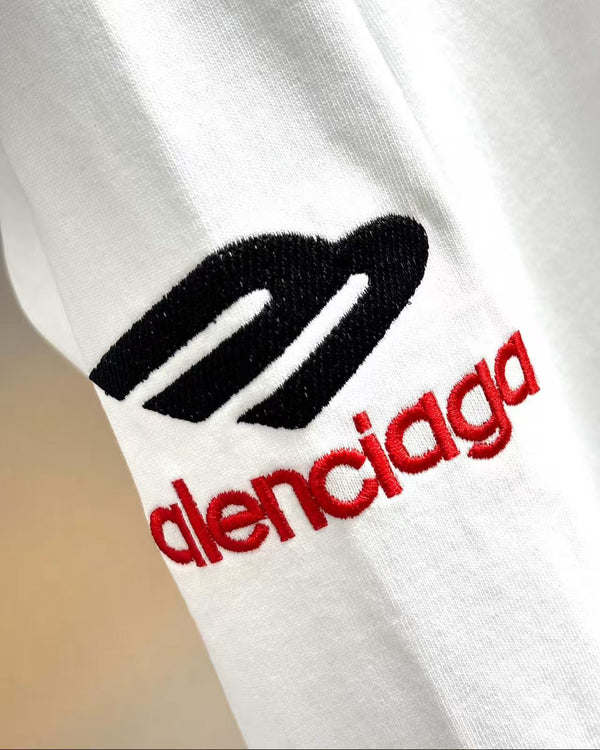 T-shirt oversized à manches longues en coton Balenciaga 3B Sports Icon