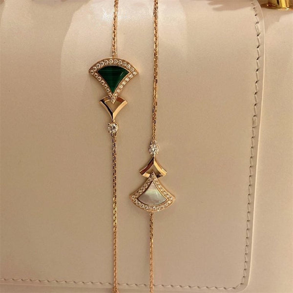 DREAM BRACELET MALACHITE PINK GOLD DIAMOND