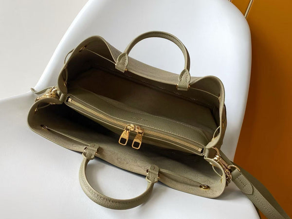 BELLA TOTE 32 IN ROSEMARY PERFORATED CALFSKIN GOLD HARDWARE