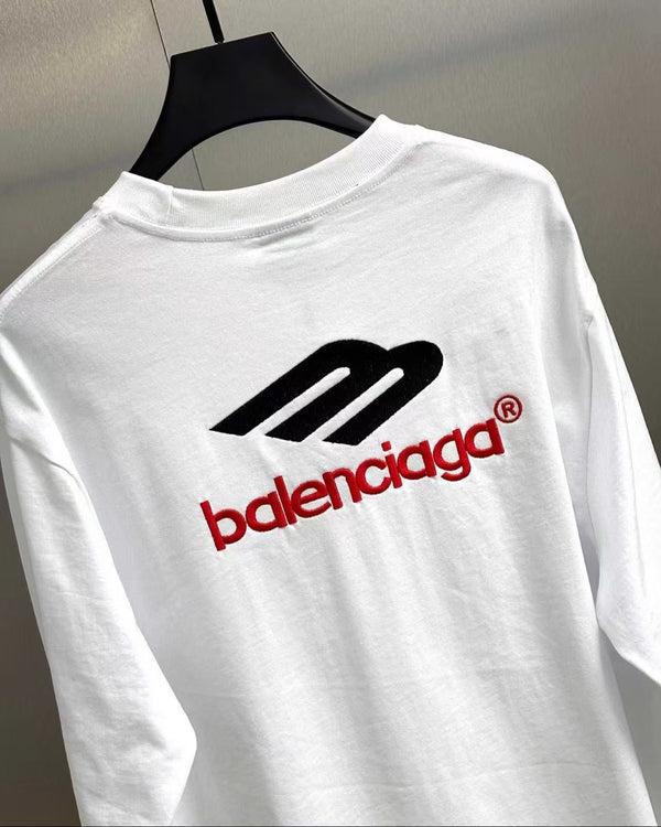 T-shirt oversized à manches longues en coton Balenciaga 3B Sports Icon