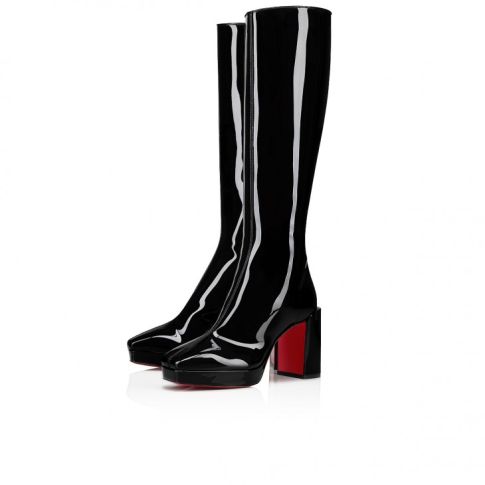 CL Alleo Botta 90 Mm Boots Soft Patent Calf Leather Black