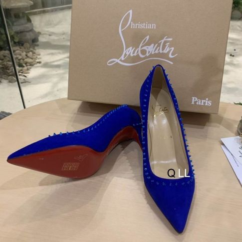 CL Anjalina Spike Pumps Suede Blue