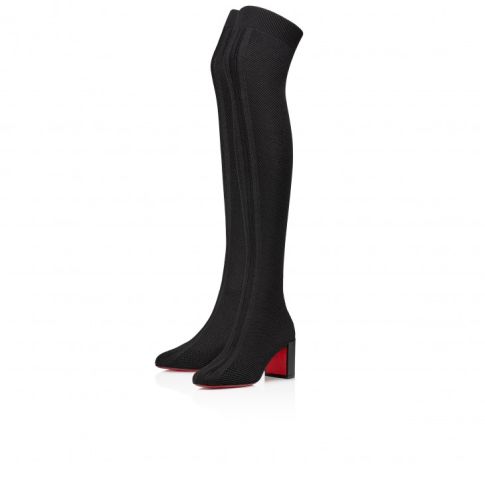 CL Beyonstage Botta 70mm Thightboots Mesh And Calf Leather Black