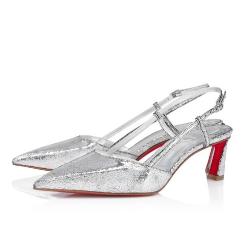 CL Condoroline 55 Mm Sling Back Pumps Manoir Specchio Pelle Argento