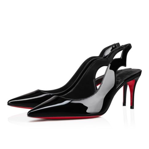 CL Hot Chick Sling 70 Mm Sling Back Pumps Patent Leather Black
