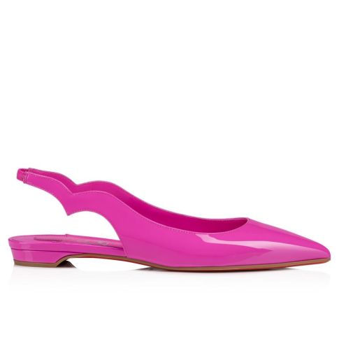 Ballerine CL Hot Chickita Sling in pelle verniciata rosa bollino