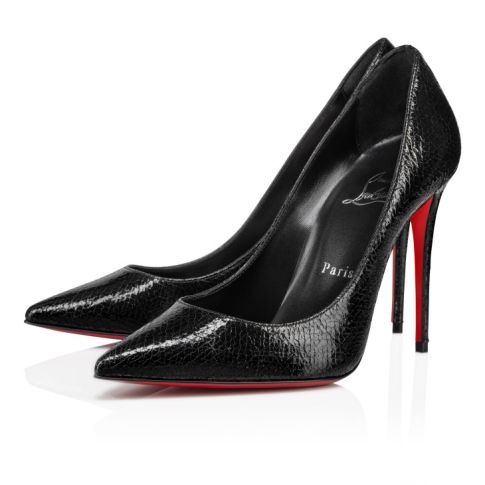CL Kate 100 mm Pumps Star Specchio Pelle Nero