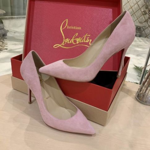 CL Kate Pumps Veau Velours Pink
