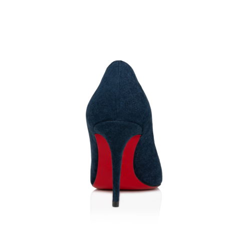 CL Kate Pumps 85mm Veau Velours Marine Blue