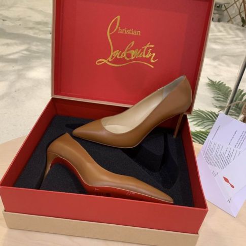 CL Kate Pumps in pelle nappa marrone