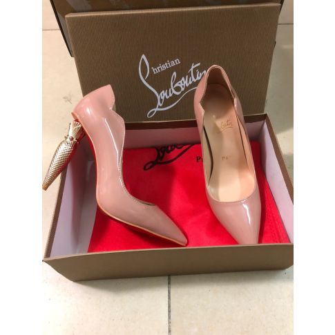 CL Lipchick Hot Chick Pumps 100mm Patent Leather Leche