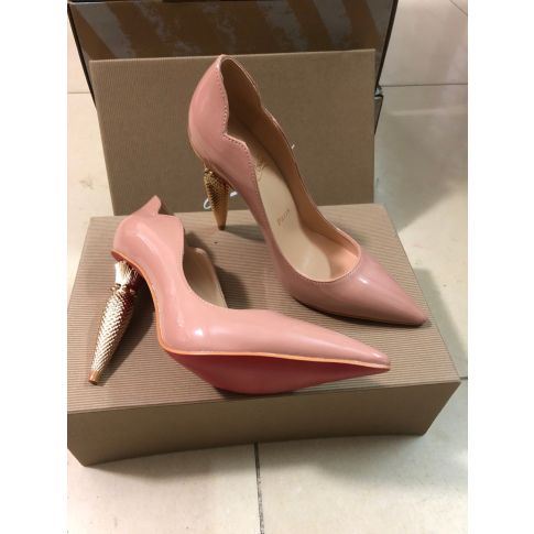 CL Lipchick Hot Chick Pumps 100mm Patent Leather Leche