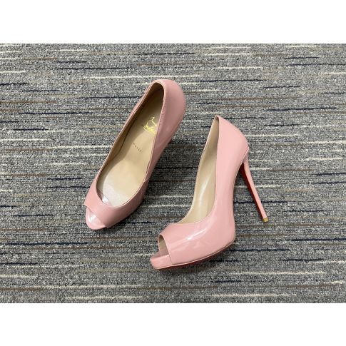 CL New Very Prive Pumps 120mm Pelle Verniciata Rosa