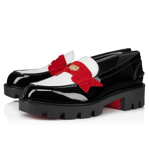 Mocassini da donna CL Penny Lug in pelle di vitello e velluto rosso