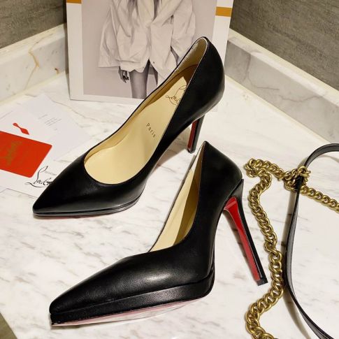 CL Pigalle Plato Pumps 100mm Nappa Leather Black
