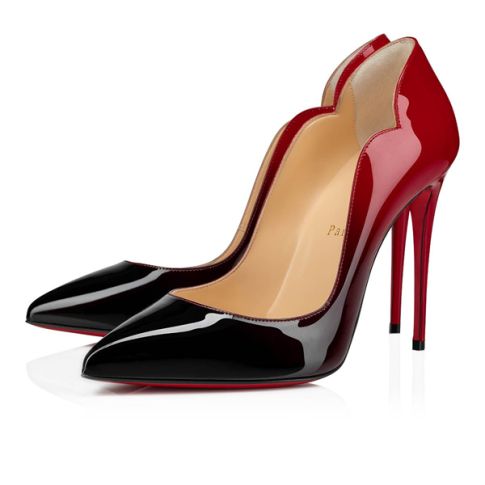 CL Pumps Hot Chick 100 mm Nero-rosso Vernice