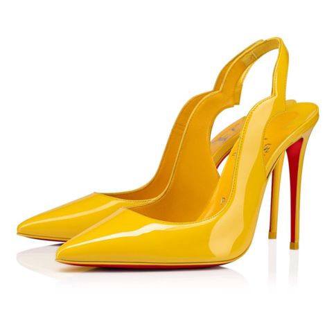 CL Pumps Hot Chick 100 mm Sol/lin Sol Pelle verniciata