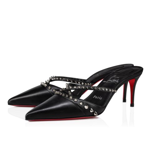 CL Tatoosh Spikes Mule Pump 70 mm Pelle di Capretto Nero