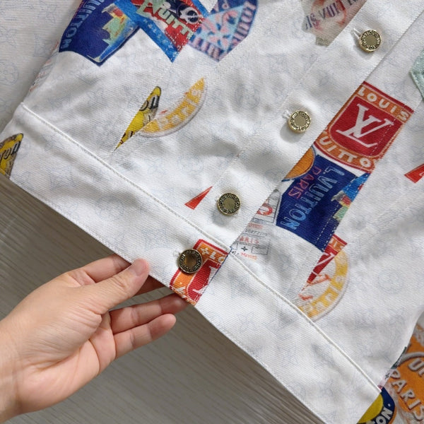 LV 25 Unique Logo Set Jacket Multicolor Cotton