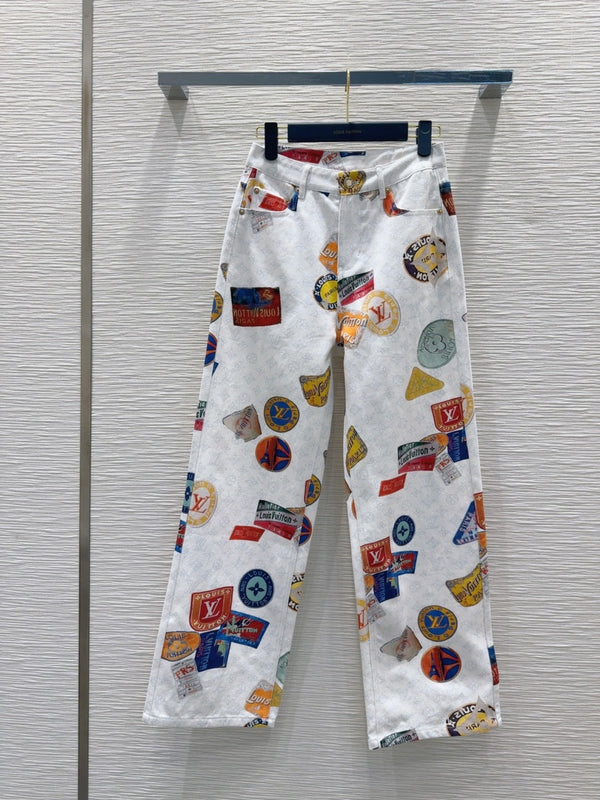 LV 25 Unique Logo Set Jacket Multicolor Cotton