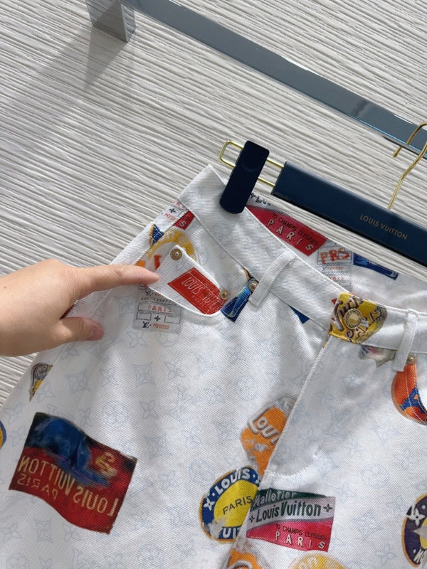 LV 25 Unique Logo Set Jacket Multicolor Cotton