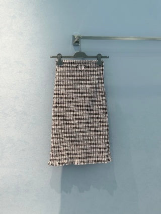 Prada 25 Plaid Set White mix Colors Cotton