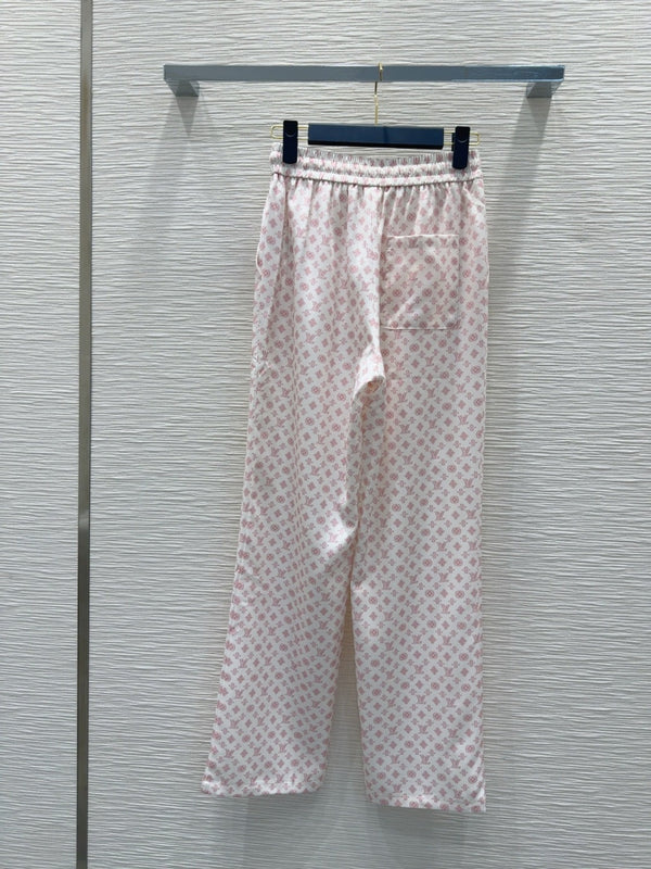 LV 25S Slightly Transparent Set Pink White Poliester