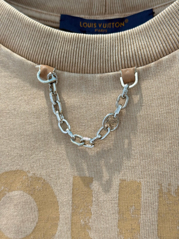 LV Slit T- shirt Brown Grey Cotton