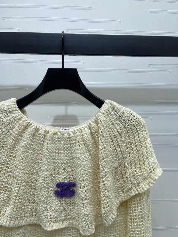 Chanel 2026 Ruffle Collar Long Sleeves Wool