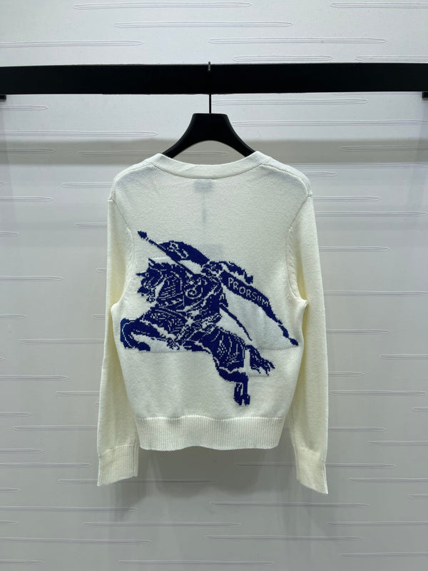 Burberry 25 V-neck Long-sleeved Cardigan Wool