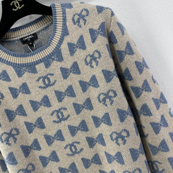 Chanel 2025 Pull en maille nœud double C Cachemire 329230