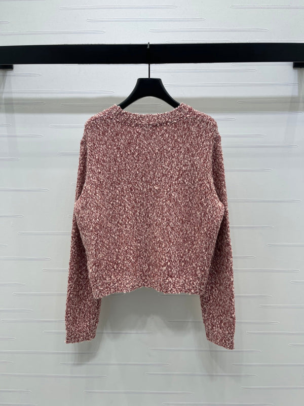Chanel 2026 Pull col rond en laine et cachemire à manches longues Double C