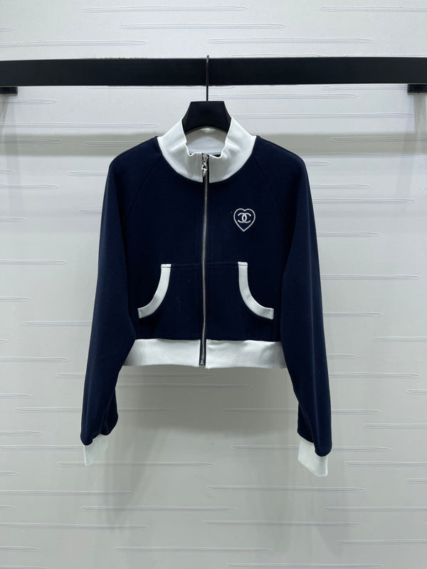 Ensemble veste à col montant et pantalon en polyester Chanel 2026